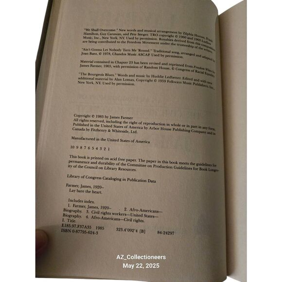 Lay bare the heart an autobiography of the civil rights movement by James Farmer - Picture 2 of 7